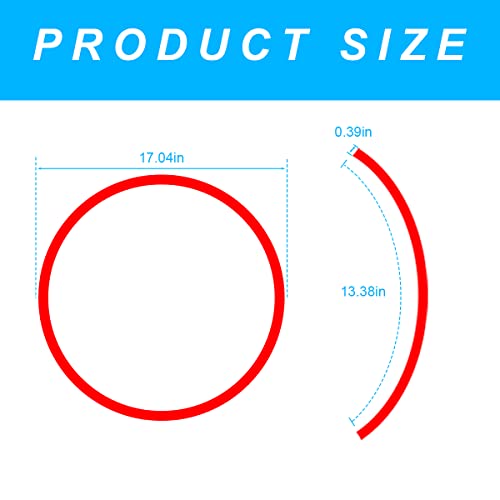 16Pcs 17''-19'' Reflective Wheel Rim Stripe Decal, Car Wheel Rim Tapes Decoration Stickers, Waterproof Night Safety Decals Automotive Accessories Universal For Motorcycle, Car, Bicycle (Red) #TOP1