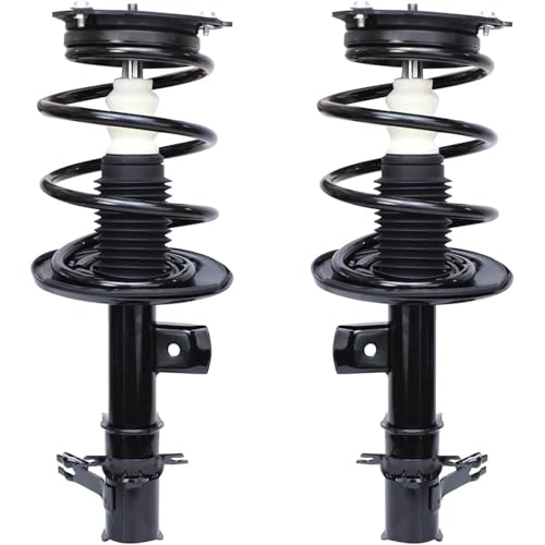 Image of Detroit Axle - Struts Shock Absorbers for 2007-2013 Nissan Altima Complete 2 Front Struts with Coil Spring 2 Rear Shock Absorbers 2008 2009 2010 2011 2012 Replacement Ready Strut Assembly