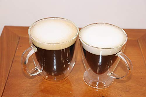 Bothearn Glass Coffee Mug Set Of 2 - Double Wall Clear Espresso Cup With Large Handle, Great For Latte, Cappuccino And Juice, 19 Ounce (560 Ml), Be026 #TOP7