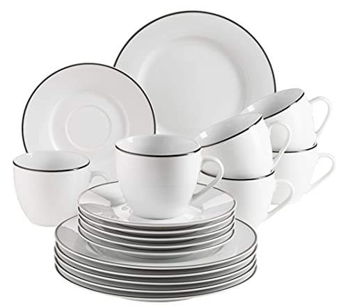 Mäser, Serie Nola, Kaffeeservice 6 Personen modern, Weiß mit...