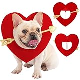 Aotiooy Valentines Dog Costume, Valentine’s Day Red Love Heart Dog Outfit Adjustable Pet Headpiece with Cupid Arrow, Cute Valentine Clothes Holiday Hat for Small Medium Large Dogs Cats Puppy