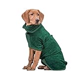 🐶 Mikrofaser Bademantel ist nach der Körperkurve des Hundes gestaltet, bietet ausreichend Platz für den Hund.