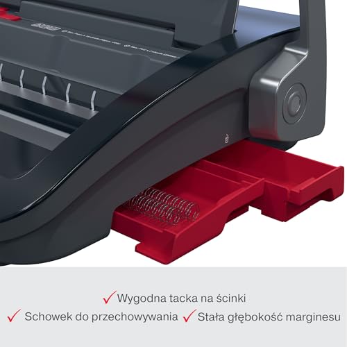 Bindownica ręczna GBC WireBind WB15 - oprawia 125 kartek A5/A4, dziurkacz z podwójnym uchwytem, dziurkuje 15 kartek, czarny/srebrny, 4410065