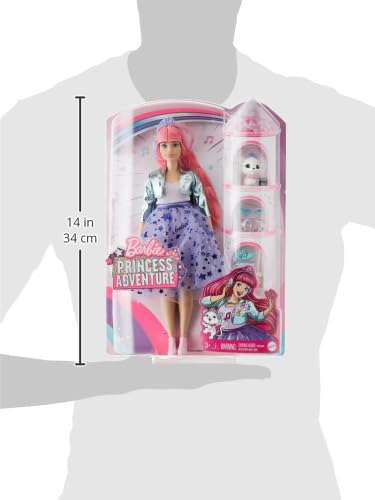 Barbie Princess Adventure Doll In Princess Fashion With Pet Puppy