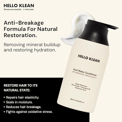 Hello Klean Hard Water Conditioner - Repairs Hair Elasticity & Fights Against Breakage Caused by Hard Water - Cleanses Mineral & Chlorine Residue - Strengthen & Hydrate - Suitable for Dry Brittle Hair - Image 4