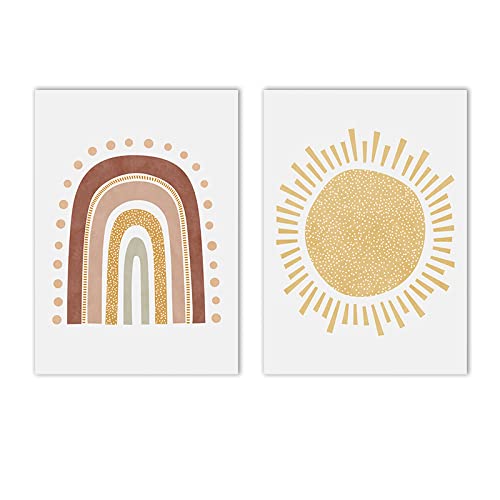 Art bébé pépinière et affiche Boho soleil pour une chambre d'enfant douce et poétique