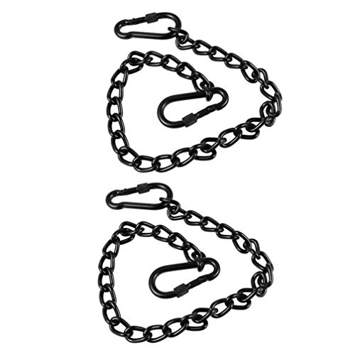 Cabilock 2pcs Stainless Steel Swing Chain Chair Chain Heavy Duty Clothes Rack Black Chain for Hanging Garden Supplies Out Door Chairs Heavy Duty Chair Punching Bag Decor Set Lifts