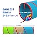 Playz Kids Play Tunnel for Toddlers 1-3 and Up, Large Opening Colorful Pop Up Baby Tunnel for Kids to Crawl Through, Indoor & Outdoor Kids Tunnel for Babies, Cat, Dog, Pets Crawling Tunnel