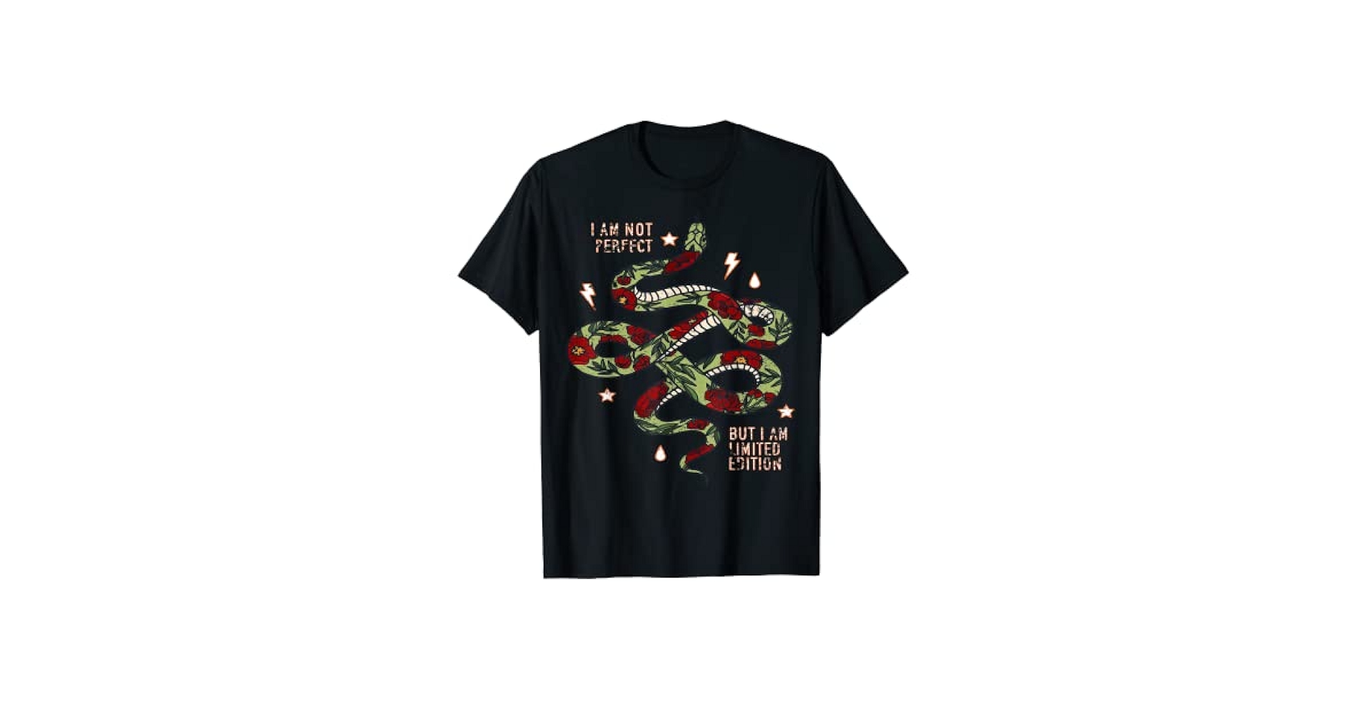 【CPGN STUDIO】Snake Flower Pigment Short Sleeve T-shirt Amazon.com: Snake Limited Edition Flower Design Vogue Style