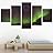 SIGNWIN 5 Panel Canvas Wall Art Astronomy & Space Contemporary Cosmic Dramatic Green Group Photography Realism Ultra for Home Decorations Ready to Hang - 60"x32"x5 Panels