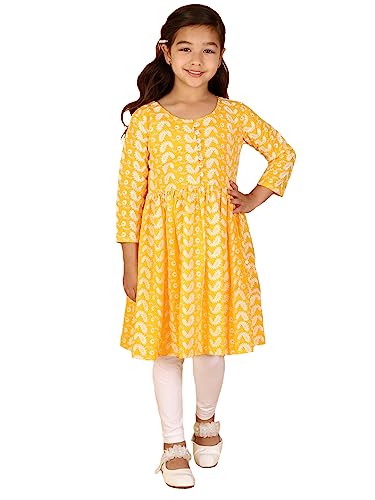 Image of VASTRAMAY Girls' Kurta Set | Cotton Kids Ethnic Festive Attire | Traditional Outfit
