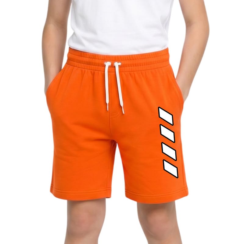 Nusyl Cotton Blend Shorts for Boys | Blocks Printed | Comfortable Casual Shorts | Soft Breathable Fabric with Elastic Wa