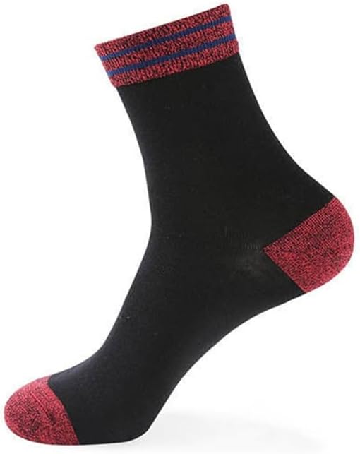 Autumn and Winter Men's Stripes Thick Business Tube Socks Comfortable Soft Breathable 3 Pairs of