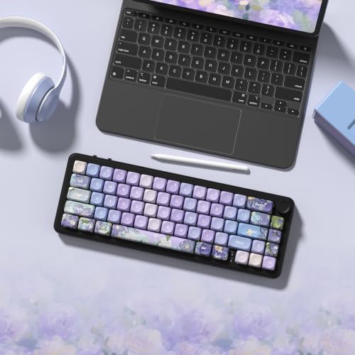 Image of dagaladoo PBT Keyboard keycaps Set,Purple moa keycaps,Violet Theme