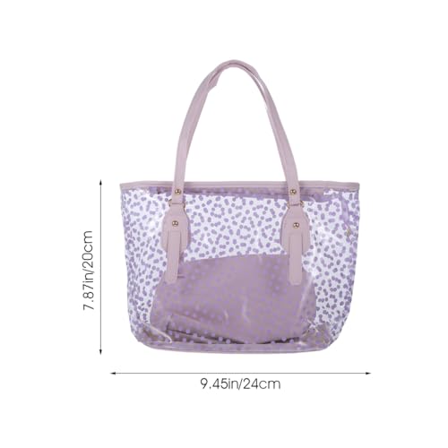 TENDYCOCO Jelly Beach Bag Tote for Women with Zipper Summer Beach Bags Clear Tote3
