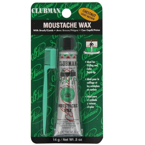 Clubman Moustache cire marron 0,50 oz (Pack de 4)