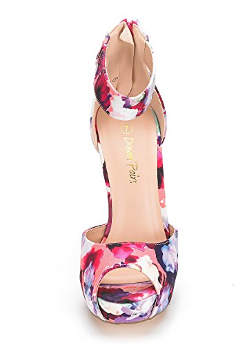 Dream Pairs Women's Swan-05 Floral High Heel Plaform Dress Pump Shoes - 6.5 M Us #TOP3