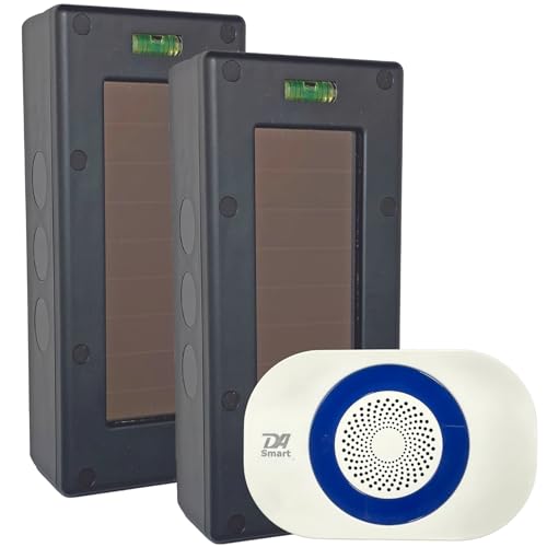 Dakota Alert Smart Solar Break Beam 4000 Electronic Driveway Alarm System Wireless Outdoor Security Sensor Wi-Fi Smart Receiver with Smartphone Alerts 1-Mile Range