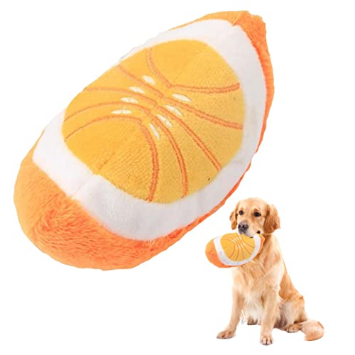 Cachorro mastigando brinquedo - Fruit Cute Plush Squeaky Dog Toys - Brinquedos educativos que rangem