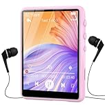 64GB MP3 Player - Portable MP3 Player with Bluetooth 5.3, Portable Music Player with FM Radio, Voice Recorder, Pedometer, Mini Design Ideal for Sport (Pink)