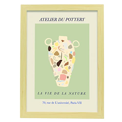 Nacnic Lamine artistique décorative avec illustration de Vie de la nature Format A3 Style floral pour décorer la maison, le salon, les chambres, les studios.