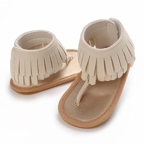 Baby Girls Boho Sandals Soft Sole Open Toe Flip Flops Kids Breathable Beach Flats Ankle Tassel Hook Loop Summer Shoes3
