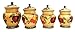 European Style Tuscan Fruit Grape Kitchen 4 Pc Canister Set