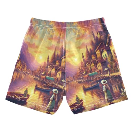 Lake Town Woman Boys Swim Trunks Quick Dry Toddler Swimsuit Boy Swimwear Board Shorts Bathing Suits 5T Multi2