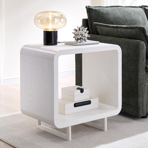 IFGET 23.6" Modern End Table, 2 Tier Side Table with