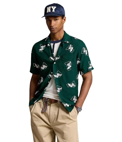 POLO RALPH LAUREN Men's Classic Fit P-Wing Camp Shirt P-Wing