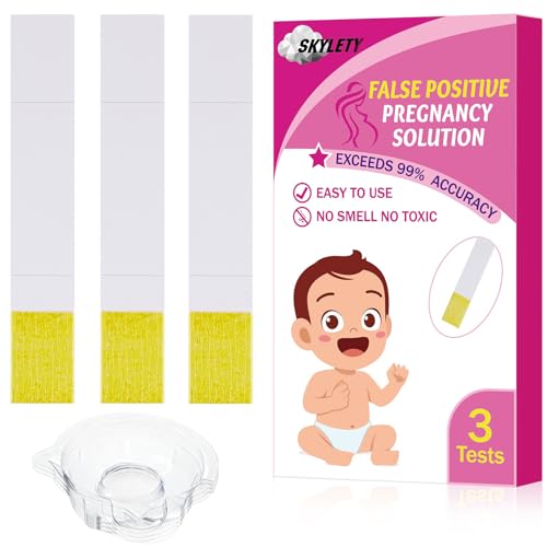 Skylety 3 Pcs Prank False Positive Pregnancy Solution Fake Any Pregnancy Test to Be Positive Including 3 Small Urine Cups(Classical Style)