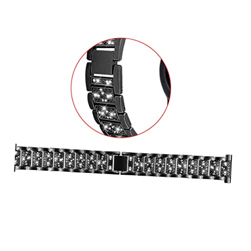 Angoily Metal Watchstrap Rhinestone Fashion Replacing Wristband Compatible for Galaxy Watch Wide4
