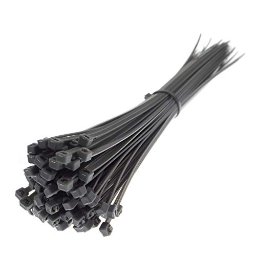 CW Handel - Lot de 100 serre-câbles gris de qualité supérieure (300 mm x 3,6 mm), résistants aux UV, à la chaleur et au froid Cover