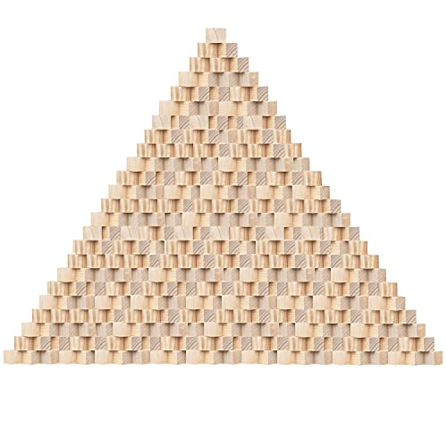 Kurtzy Cubos de Madera Pequeños (Pack de 300) 1 x 1 x 1 cm - Bloques Madera Natural de Pino Sin...