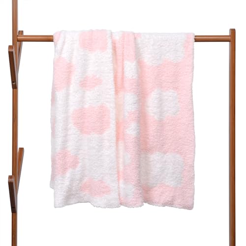 Image of Soft Baby Cozy Swaddling Blanket for Newborn Nursery 30x40 Inch Pink Cloud