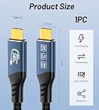 PremiumCord Kabel Połączeniowy USB4™ w Wersji 2, Thunderbolt 4, 16K@60Hz, Kabel Do Transmisji Danych Ultraspeed do 80 Gbit/s, E-Marker, USB-C 90°, Szybkie Ładowanie do 240 W, Niebieski, Długość 1 m