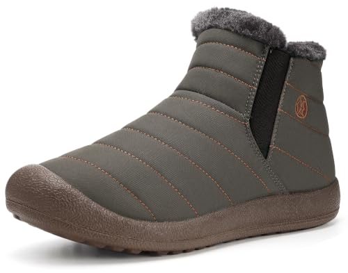 Image of Eagsouni Womens Mens Snow Boots Winter Slip On Shoes