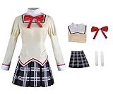MayMaxPlay Puella Magi Madoka Magica Homura Akemi Cosplay Costume Dress Halloween Uniform Outfits Gifts For Girls (School Uniform, XS)