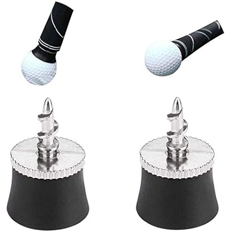 Yesoa 2 Pack Golf Ball Pick Up Putter Grip Suction Cup Rubber Pickup Golf Training Aids Sucker Retriever Tool Mini Golf Ball Pick Up Tool Golf Accessory Cover