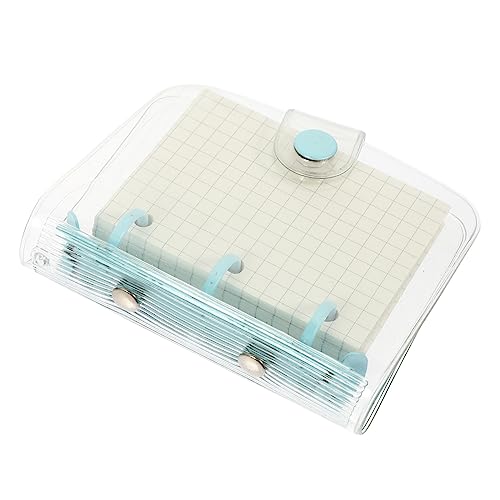 Hoement 透明3穴ルーズリーフミニノート 小さなメモ帳 装飾的な切り抜き帳 学生用ポータブルノート 手帳 バインダー