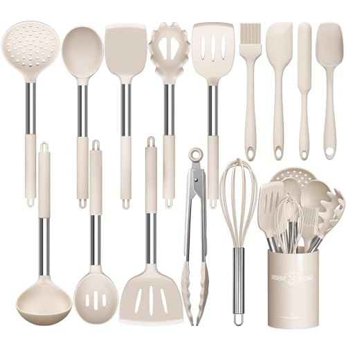 Comparison: Best Cooking Utensils For Stainless Steel Pans 10 Stainless Steel Kitchen Cooking Utensil Set, Umite Chef 15 pcs Utensils - Nonstick Cookware Set Spatula -Kitchen Gadgets Tools Gift