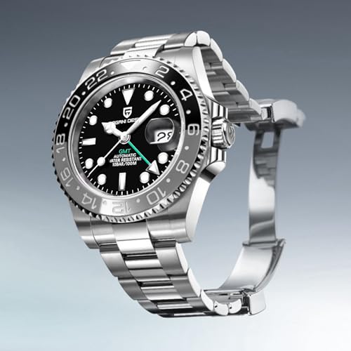 Image of Men Watch Pagani Design GMT Watches for Men Automatic 40MM Date 100M Waterproof Stainless Steel Sapphire Glass Mechanical Wristwatches PD-1662