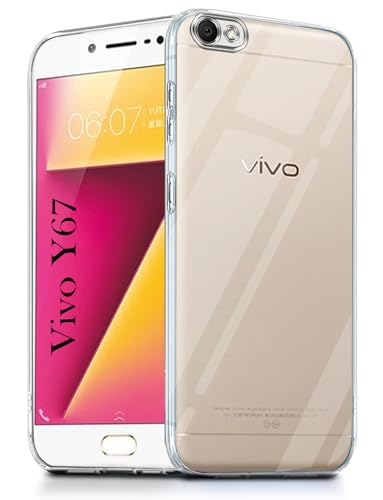 Image of Jkobi Back Cover for vivo Y67 (Silicone Clear Shockproof Case with Camera Protection | Soft and Flexible | Transparent)
