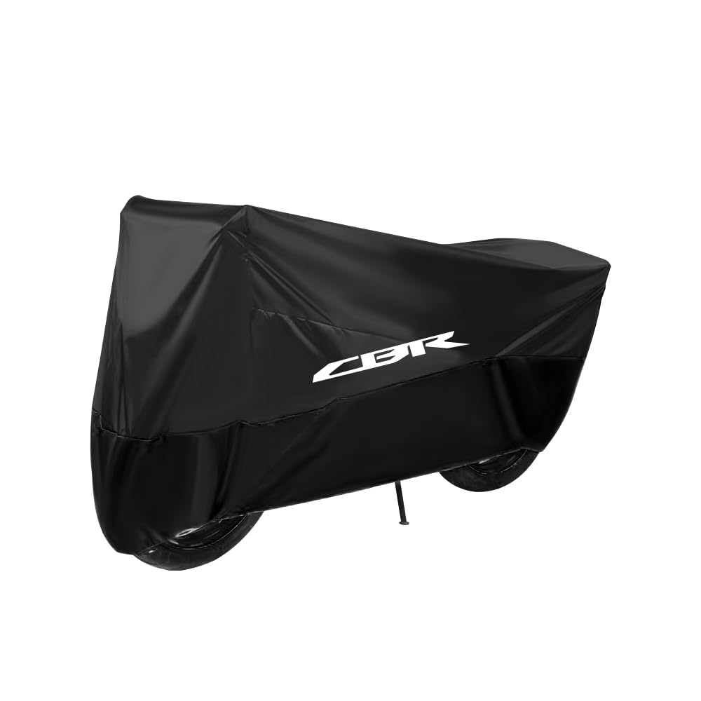 Bâche de moto imperméable pour extérieur, anti-poussière, pluie, vent, déjections d'oiseaux, protection UV, polyester 190T pour CBR1000R CBR650R CBR650R CB 650R 2019- (260 cm x 105 cm x 125 cm)