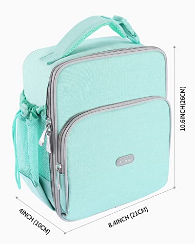 Amersun Kids Insulated Lunch Box[Patent Design], Lunch Cooler With Multi-Pocket, Keep Food Warm Cold & Durable School Lunch Bag For Kids Teen Girls Boys, Lunch Tote Bag For Children, Light Blue #TOP6