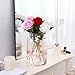 PORPAN Large Glass Vase, 9 Inch Flower Vase, Glass Flower Vase for Bouquet, Wide Mouth Vase for Flowers, Pink Tall Vases, Large Vases for Home, Wedding, Living Room, Office Decor