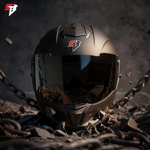 Image of Steelbird Fighter ECE 22.06 SB-120 Gen-Z Helmet with Pinlock-30 | Inner Sun Shield | Extra Chrome and Smoke Visor