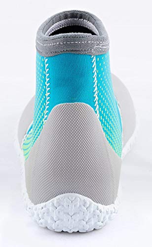 Neosport Premium Neoprene Low Top Pull On Boot Wetsuit, Brite Blue, Size 4/3Mm #TOP2