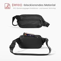 tomtoc 1,5L Sling Bag Herren Damen Mit RFID-Schutz, Leichte Umhängetasche – Ansicht 4