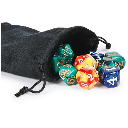 Spin Master Games 6069173 Campaign Dice, 3 Dice Sets Polyhedron Role-Playing Board Games Storage Pouch And Silicone Dice Tray thumb #1